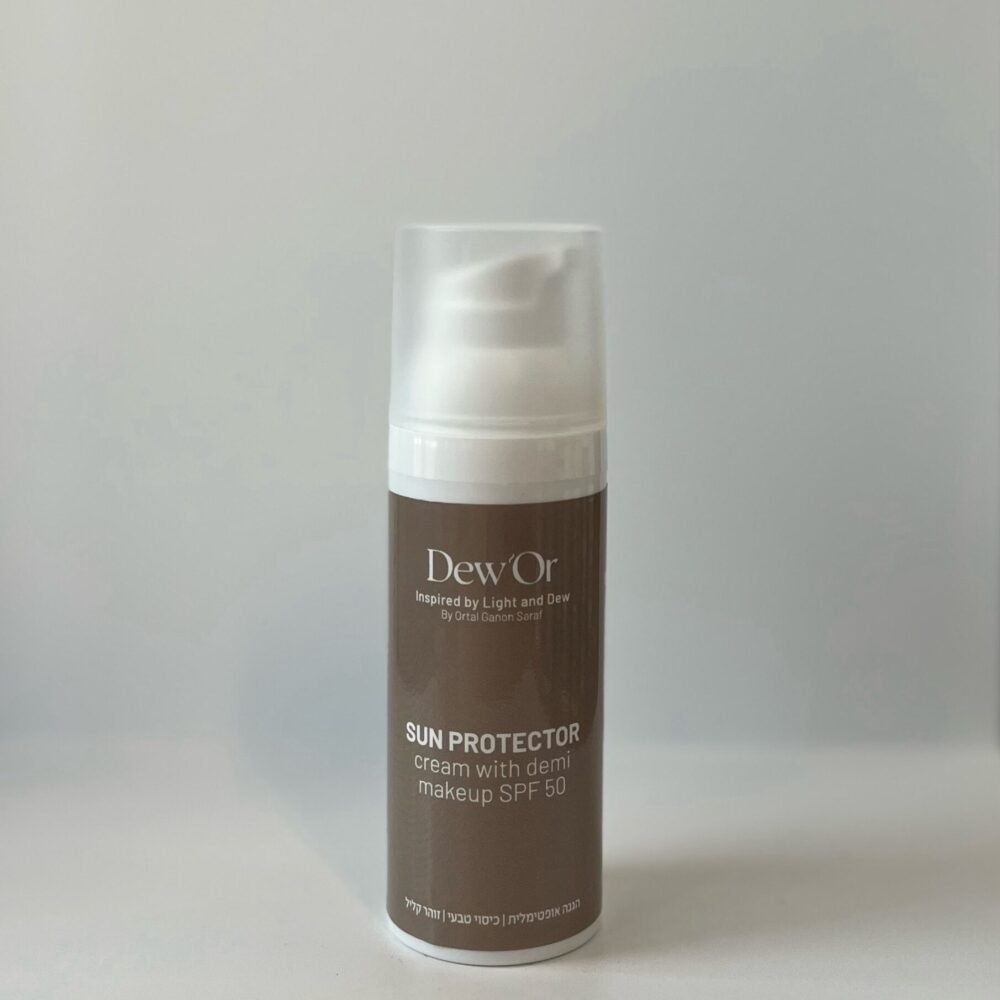 SUN PROTECTOR cream with Demi makeup spf 50 קרם הגנה מהשמש 50 SPF עם דמי מייקאפ